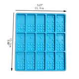 5Pcs Crystal Epoxy Resin Game Mold Dominoes Casting Silicone Mould