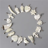 5Pcs/Set Natural Shell Pendant Charms for Jewelry Making
