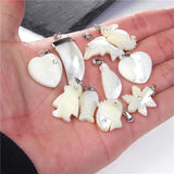 5Pcs/Set Natural Shell Pendant Charms for Jewelry Making