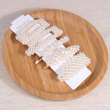 5Pcs/Set Pearl Hair Clip Snap Button Hair Pins for Women