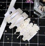 5Pcs/Set Pearl Hair Clip Snap Button Hair Pins for Women