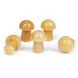 5Pcs/Set Mushroom Stone Carved Quartz Crystal Healing Reiki Craft Home Decor