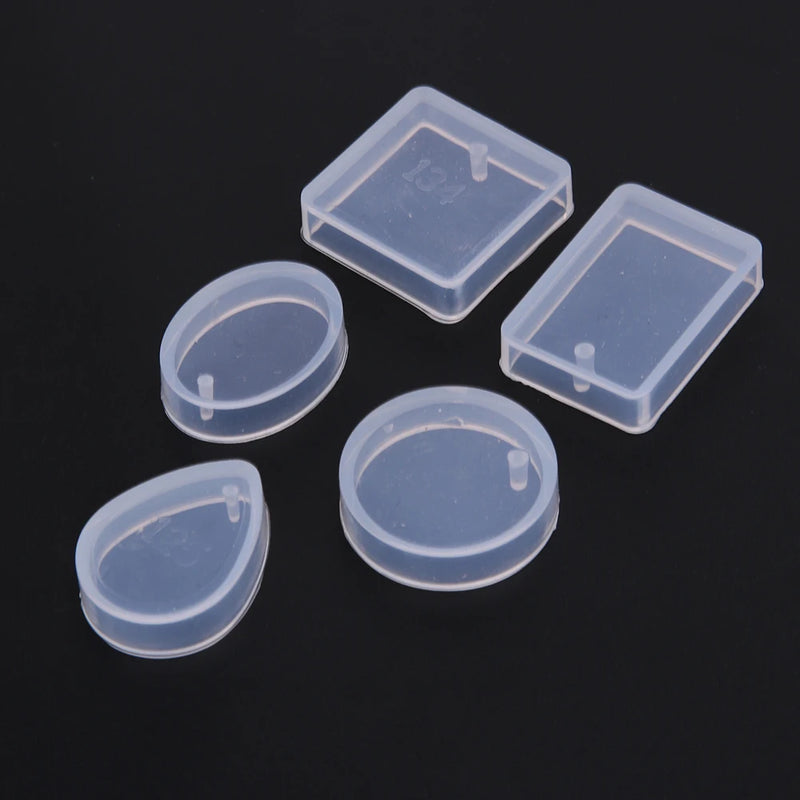 5Pcs Crystal Pendant Silicone Molds Resin DIY Jewelry Making Epoxy Mold