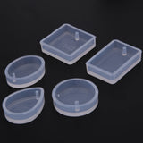 5Pcs Crystal Pendant Silicone Molds Resin DIY Jewelry Making Epoxy Mold