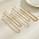 5Pcs/Set Chain Anklets Set for Women Foot Ankle Leg Accessories Gift