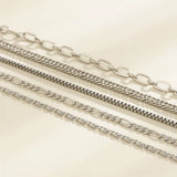 5Pcs/Set Chain Anklets Set for Women Foot Ankle Leg Accessories Gift