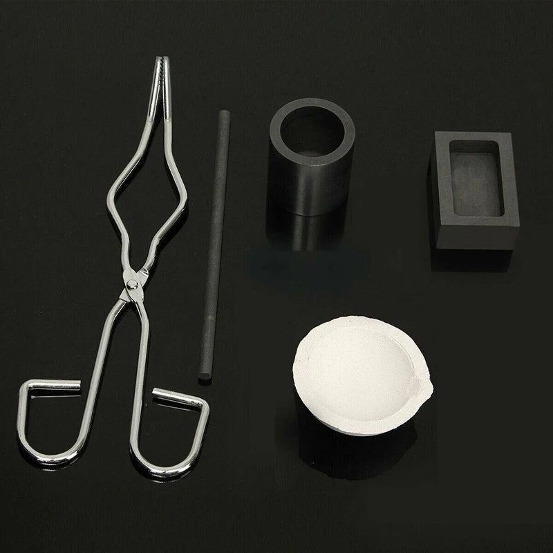 5Pc Graphite Crucible Set with Tool Kit for Torch Melting