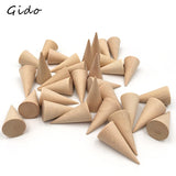 5Pcs/Set Wooden Cone Ring Holder Jewelry Display