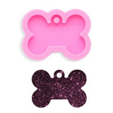 5Pcs Silicone Bone Pendant Resin Mold DIY Dog Tag Keychain Casting Tool