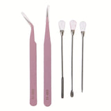 5Pcs Silicone Resin Tools Set Mixing Stir Stick Bubble Remover Needle Spoon