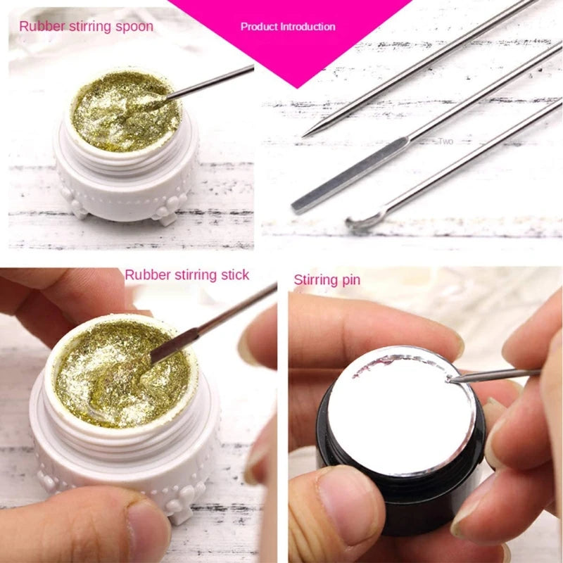 5Pcs Silicone Resin Tools Set Mixing Stirring Sticks Bubble Removers