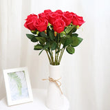 5Pcs Silk Rose Bouquet Artificial Flowers Wedding Home Decoration