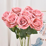 5Pcs Silk Rose Bouquet Artificial Flowers Wedding Home Decoration
