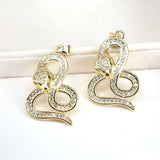 5Pcs CZ Micro Pave Snake Charm Pendant Animal Jewelry
