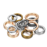 5Pcs Spring O-Ring Buckles Clips Round Push Trigger Snap Hooks