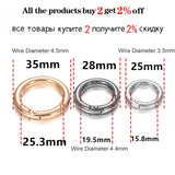 5Pcs Spring O-Ring Buckles Clips Round Push Trigger Snap Hooks