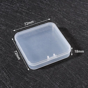 5Pcs Square Storage Container Portable Pill Coins Plastic Case Multi-function Sm