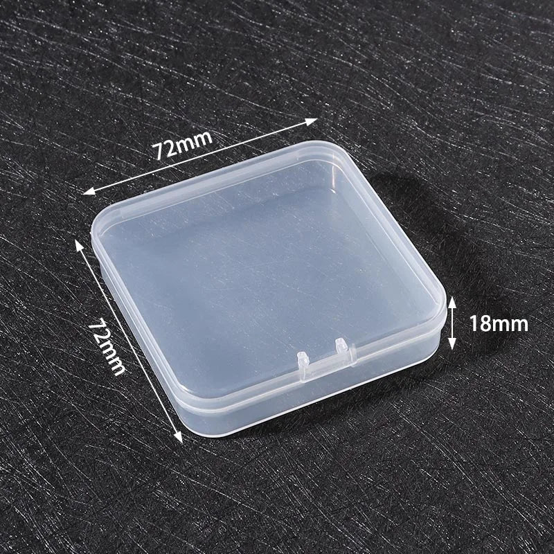 5Pcs Square Storage Container Portable Pill Coins Plastic Case Multi-function Sm