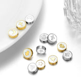 5Pcs Stainless Steel 9mm Round Shell Charms Beads for DIY Jewelry Making