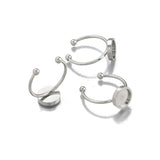 5Pcs Stainless Steel Adjustable Ring Blank Bezel Cup Settings Rings Base