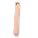 5Pcs Stainless Steel Rectangle Bar Pendant Blank for Jewelry Making