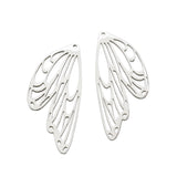 5Pcs Stainless Steel Butterfly Wings Charms Metal Cutting Pendants