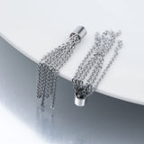 5Pcs Stainless Steel Earring Tassel Charms Jewelry Making DIY Pendant Chain