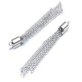 5Pcs Stainless Steel Earring Tassel Charms Jewelry Making DIY Pendant Chain