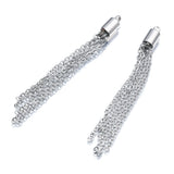 5Pcs Stainless Steel Earring Tassel Charms Jewelry Making DIY Pendant Chain