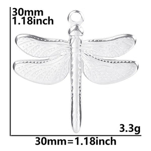 5Pcs Dragonfly Charms Stainless Steel Colorful Pendant for DIY Jewelry Making