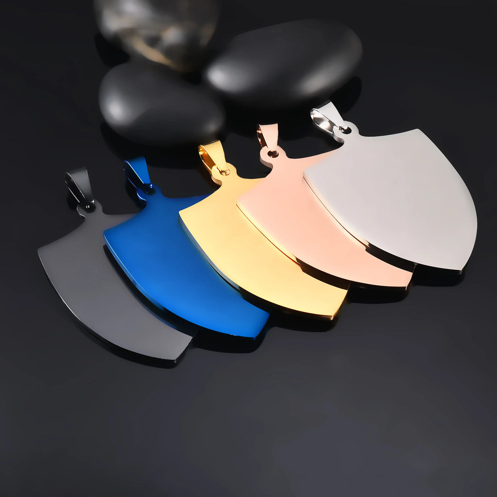 5Pcs Stainless Steel Dog Tags Pendant Necklace Jewelry