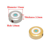 5Pcs Enamel Round Bead Charms Pendants DIY Women Necklace