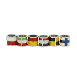 5Pcs Stainless Steel Europe Flag Beads Charms for DIY Bracelets