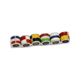 5Pcs Stainless Steel Europe Flag Beads Charms for DIY Bracelets
