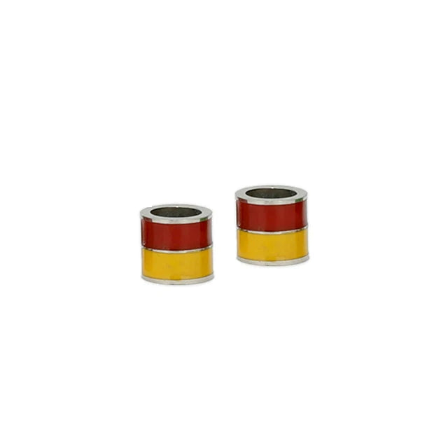 5Pcs Stainless Steel Europe Flag Beads Charms for DIY Bracelets