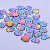 5Pcs Stainless Steel Evil Eye Charms Third Eye Sun Pendant