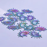 5Pcs Stainless Steel Evil Eye Charms Third Eye Sun Pendant