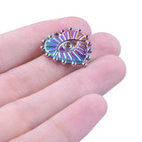 5Pcs Stainless Steel Evil Eye Charms Third Eye Sun Pendant