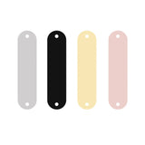 5Pcs Stainless Steel Plated Oval Rectangle Stampings 6x35mm DIY Jewelry Making