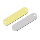 5Pcs Stainless Steel Plated Oval Rectangle Stampings 6x35mm DIY Jewelry Making