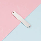 5Pcs Stainless Steel Plated Oval Rectangle Stampings 6x35mm DIY Jewelry Making