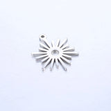 5Pcs Stainless Steel Sun Charms Celestial Flare Pendant DIY Jewelry Making