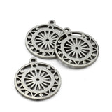 5Pcs Stainless Steel Sun Star Charms for Jewelry Making