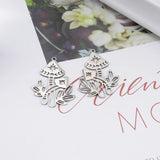 5Pcs Stainless Steel Mushroom Charms Plant Pendants For Diy Earrings