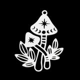 5Pcs Stainless Steel Mushroom Charms Plant Pendants For Diy Earrings