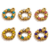 5Pcs Stainless Steel LOVE Heart Ring Charms
