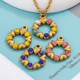 5Pcs Stainless Steel LOVE Heart Ring Charms