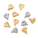 5Pcs Stainless Steel Puffed Heart Charms - DIY Jewelry Making