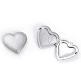 5Pcs Stainless Steel Round Heart-shaped Photo Frame Pendant Necklace Charm
