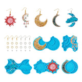 5Pcs Sun Moon Cloud Star Silicone Mold for DIY Earrings